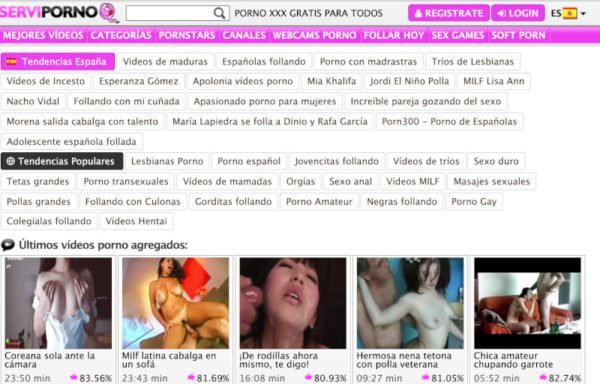 Serviporno Página web porno española Erotismo Sexual